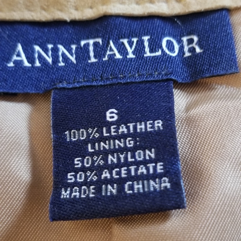 Ann Taylor Womens genuine Leather Skirt Size 6 - Picture 2 of 6